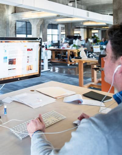 Modern Industrial Office Space With Open Workstations