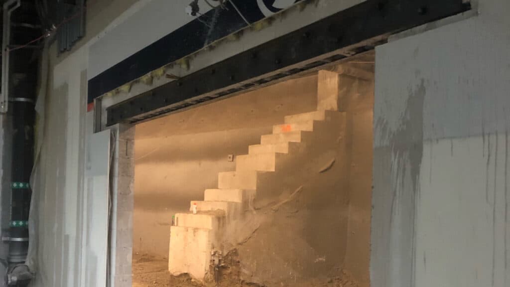 Demolished Stairwell Concrete Structure Removal