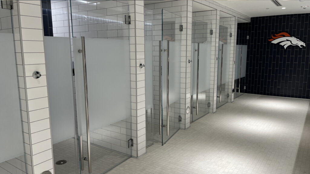 Broncos Locker Room Private Showers Modern Design