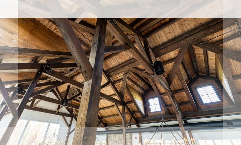 Aerial View Modern Barn Event Venue