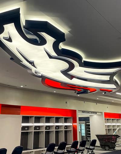 Locker Room Ceiling Logo