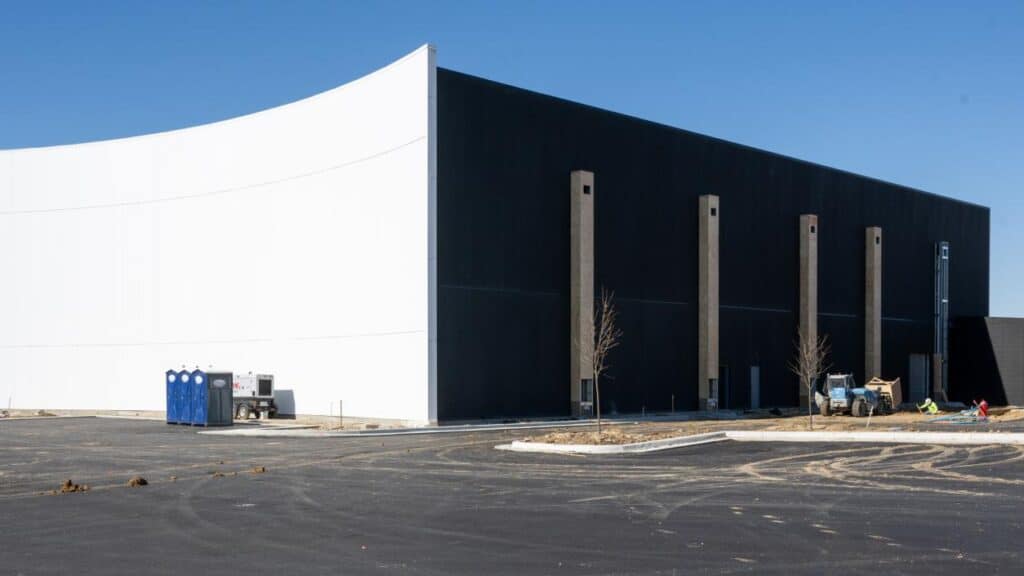 Aerial View Building Enclosure Installation